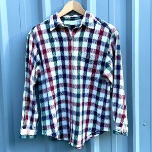 PETITE SOPHISTICATE CO • plaid flannel button up top